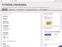 Tablet Screenshot of fitnesscrossing.com